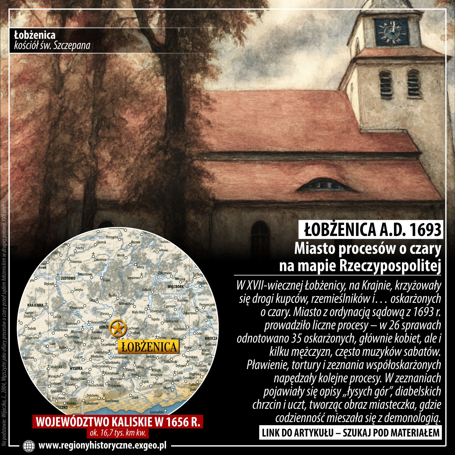 ŁOBŻENICA A.D. 1693 | Miasto procesów o czary na mapie Rzeczypospolitej